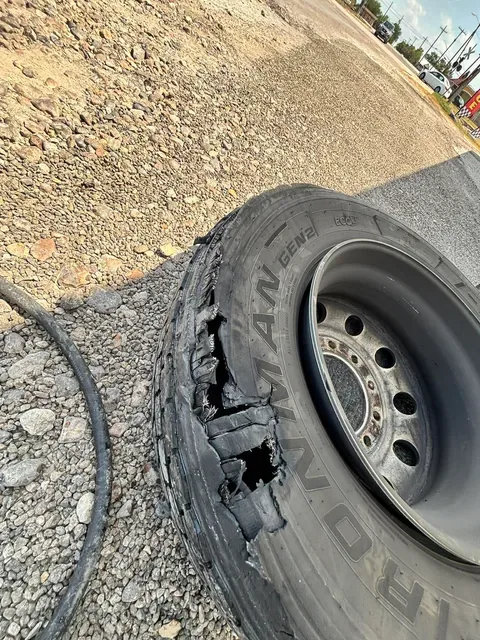 Damaged commercial tire &mdash; Sam&rsquo;s Tire Service