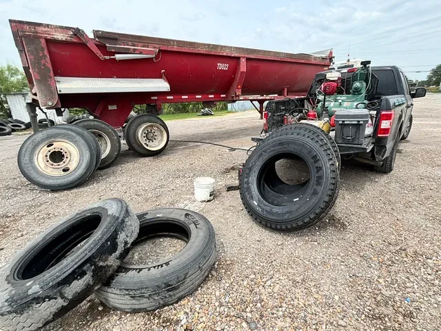 Dump trailer tire swap &mdash; Sam&rsquo;s Tire Service